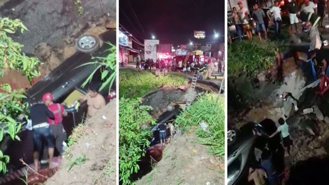 carro vira “de BR-316 ” ao cair na BR-316